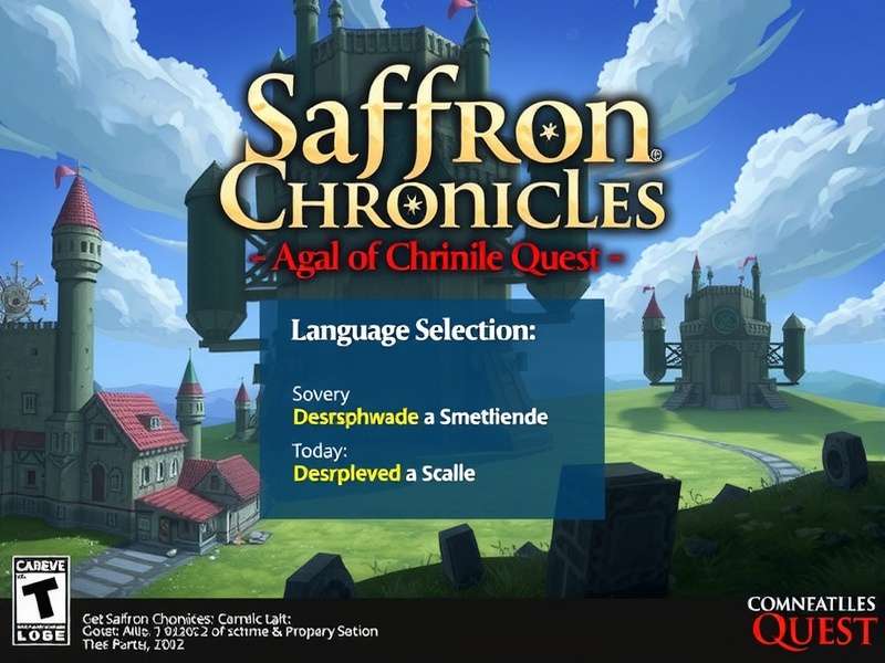 Saffron Chronicles Quest Language Selection Screen